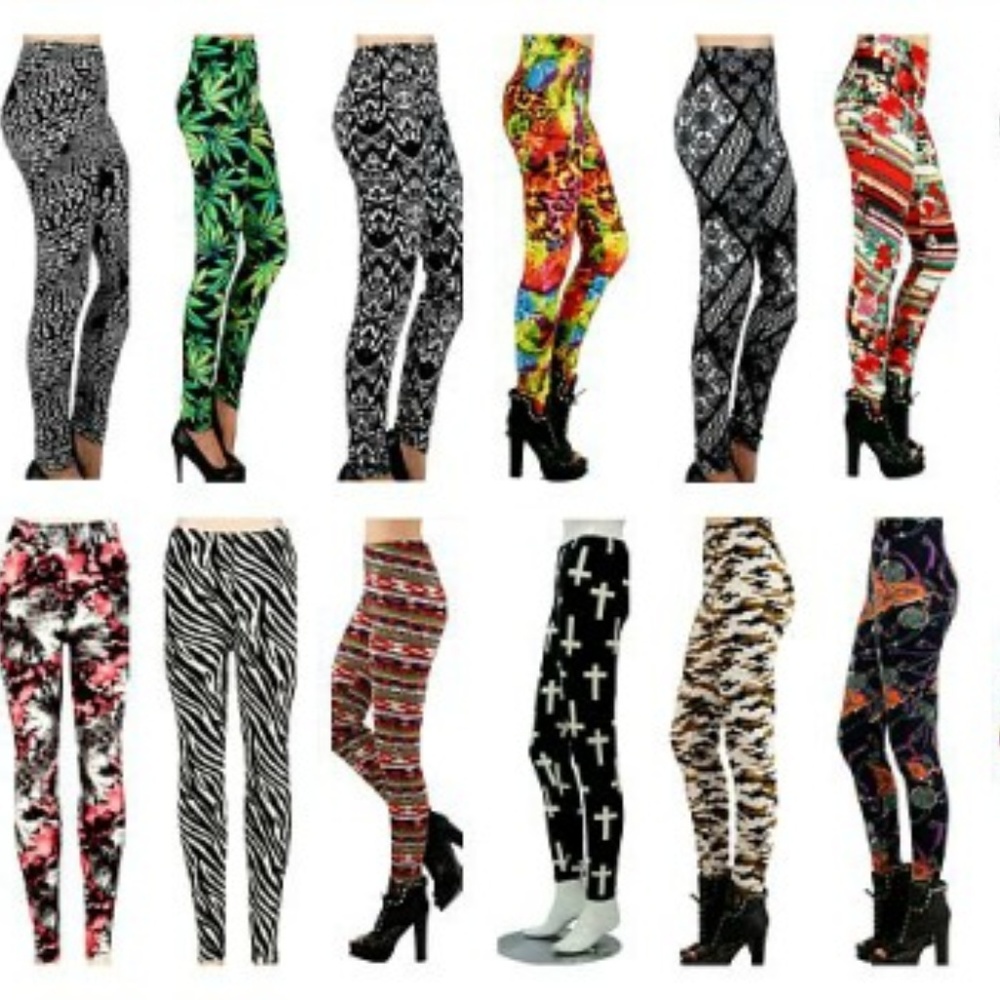 Women's Assorted Printed Leggings 2 Pairs